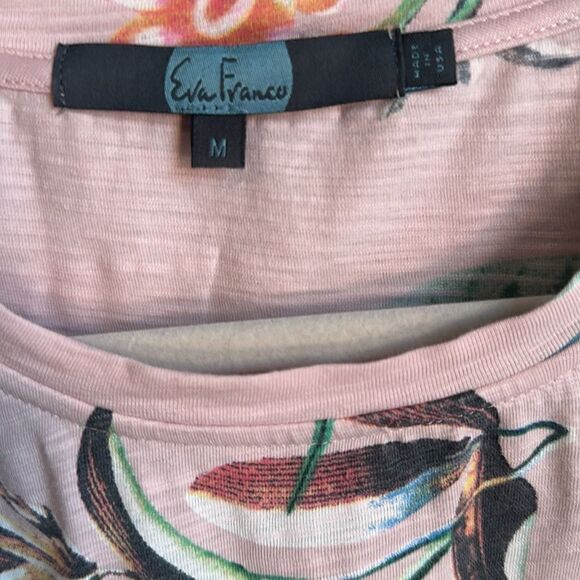 Eva Franco Floral Shortsleeved Top M - Picture 7 of 7
